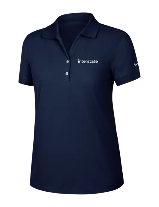 Nike Womens Dri-FIT Classic Dark Navy Polo w/Interstate Logo