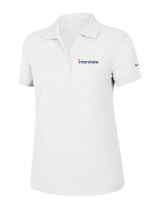Nike Womens Dri-FIT Classic White Polo w/Interstate Logo