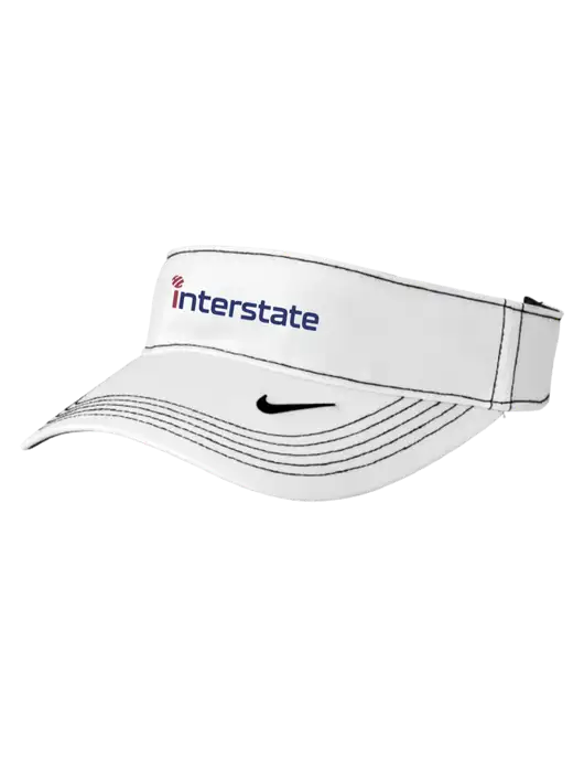 Nike White Dri-FIT Ace Visor w/Interstate Logo