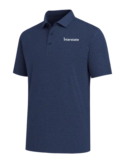 Callaway All-Over Stitched Dark Navy Chev Polo  w/Interstate Logo