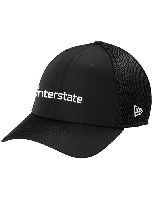 New Era 39THIRTY Performance Stretch Black Mesh Cap w/Interstate Logo