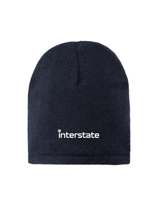 Dark Navy Fleece-Lined Beanie Cap w/Interstate Logo