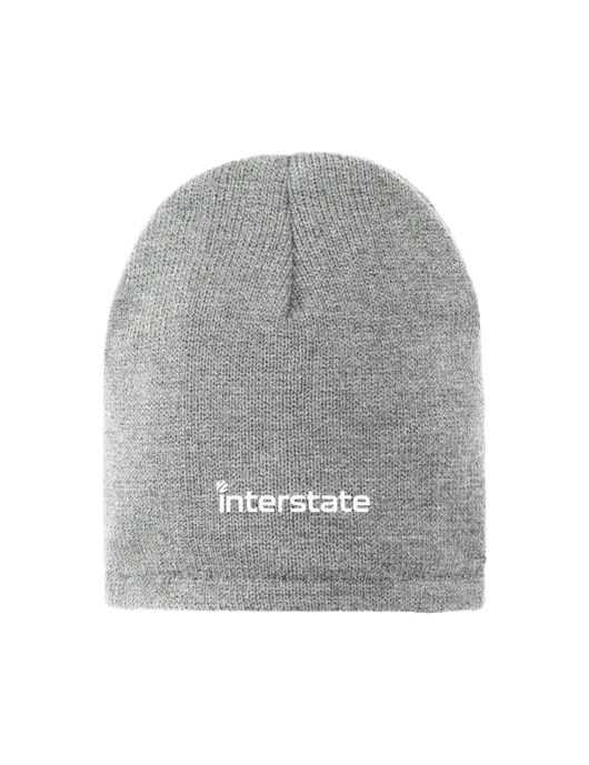 Dark Medium Grey Fleece-Lined Beanie Cap w/Interstate Logo