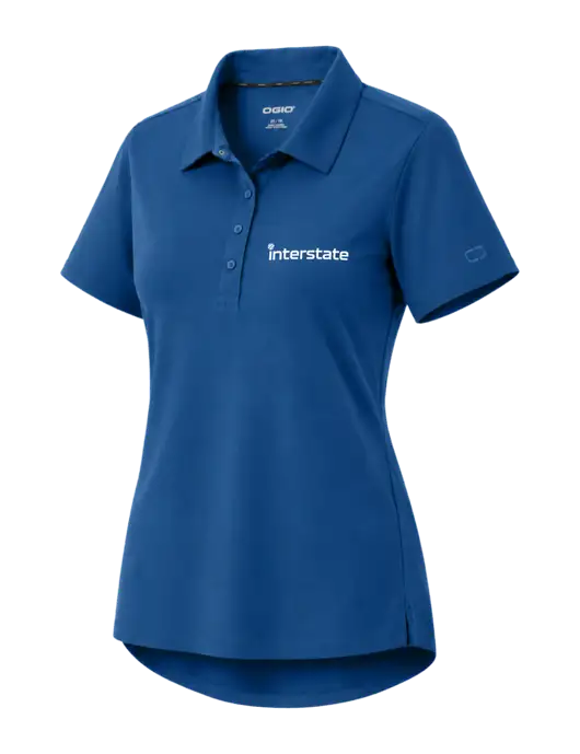 OGIO Womens Envision Light Navy Polo w/Interstate Logo