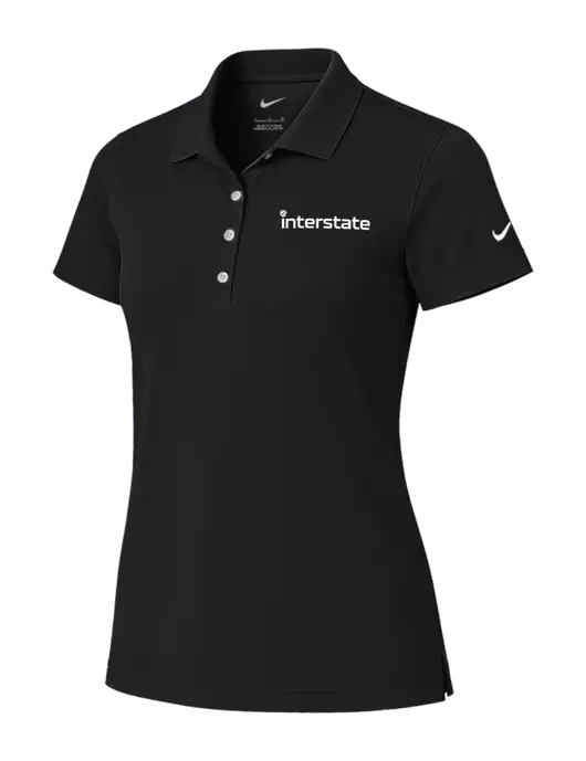 Nike Womens Black Tech Basic Dri-FIT Polo
 w/Interstate Logo