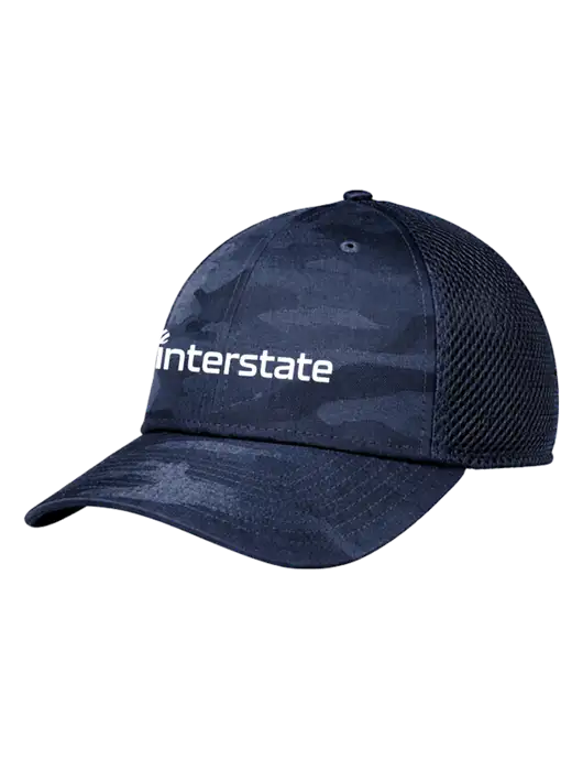 New Era Tonal Navy Camo Stretch Tech Mesh Cap w/Interstate Logo