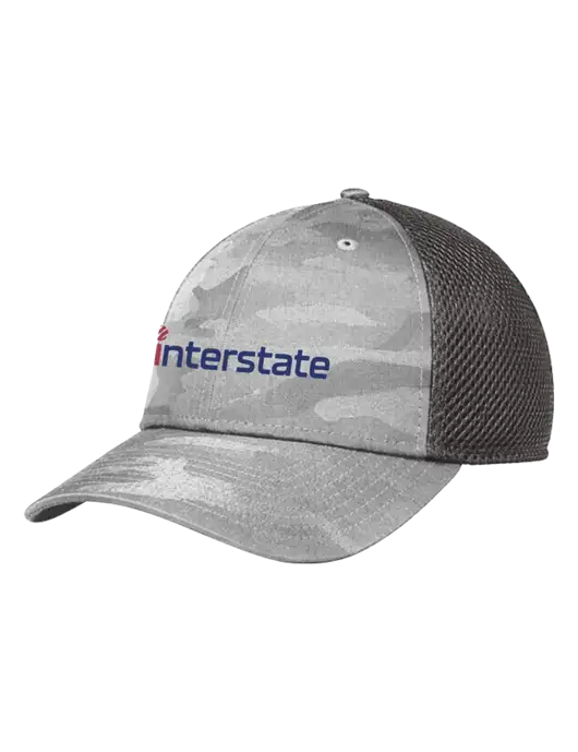 New Era Tonal Light Grey Camo Stretch Tech Mesh Cap w/Interstate Logo