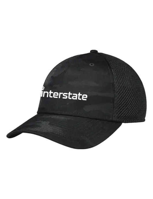 New Era Tonal Dark Grey Camo Stretch Tech Mesh Cap w/Interstate Logo