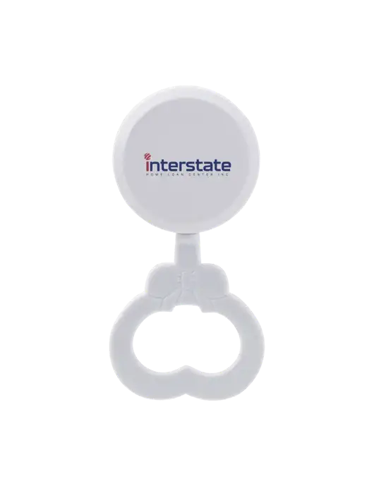 White Baby Rattle w/Interstate Logo