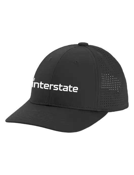 Pro-Cut Structured Snapback with Pinhole Mesh Very Dark Grey Cap w/Interstate Logo