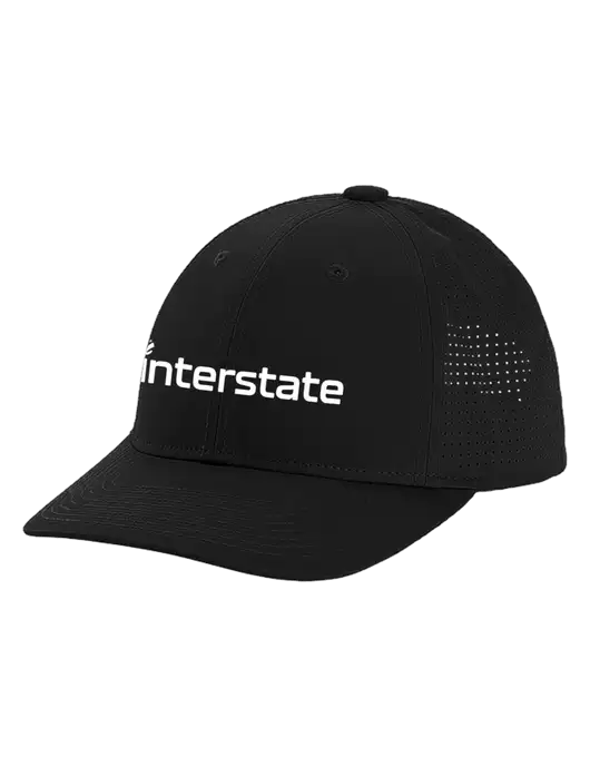Pro-Cut Structured Snapback with Pinhole Mesh Black Cap w/Interstate Logo