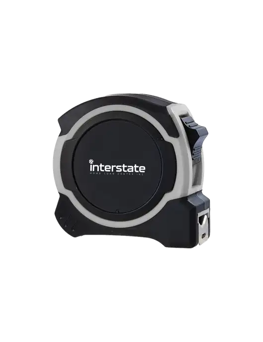 Light Grey and Black Pro Tape Measure, 25'
 w/Interstate Logo