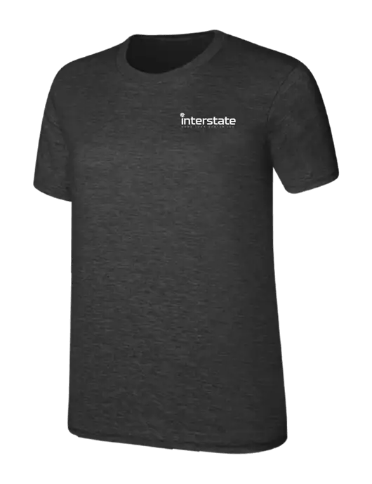 Womens Ring Spun Dark Heather Grey 4.5 oz T-Shirt w/Interstate Logo