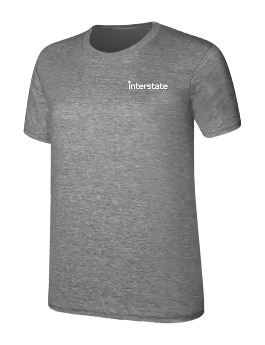 Womens Ring Spun Light Grey Heather 4.5 oz T-Shirt w/Interstate Logo