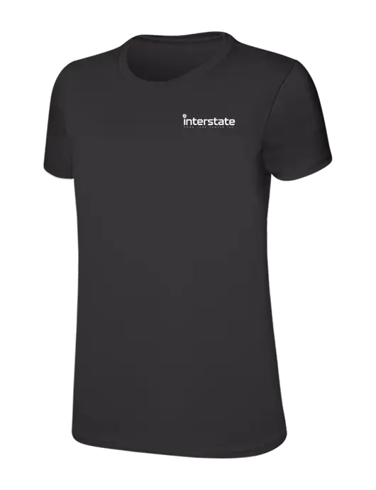 Womens Ring Spun Charcoal 4.5 oz T-Shirt w/Interstate Logo