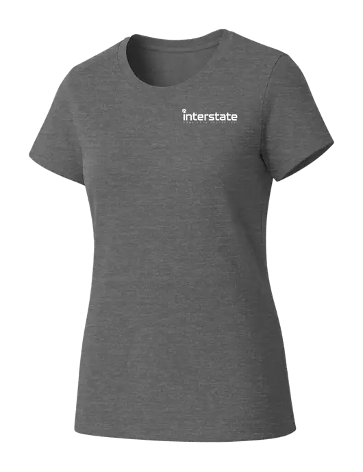 Womens Seriously Soft Grey Frost T-Shirt w/Interstate Logo