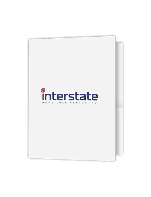 White Presentation Folder with Dual Pockets w/Interstate Logo