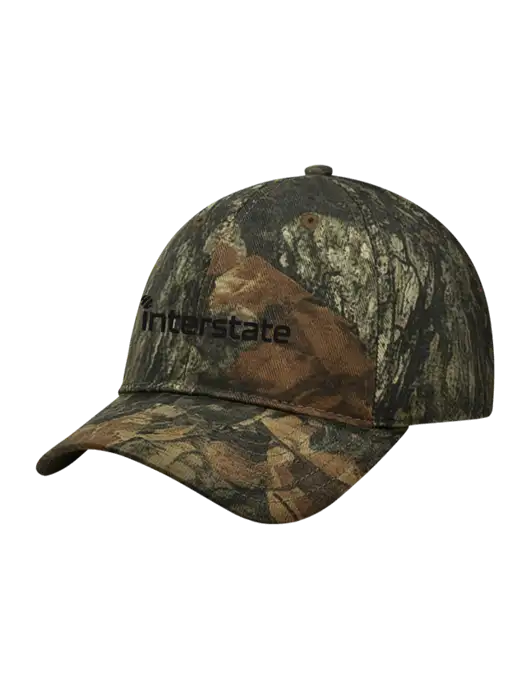 Mossy Oak New BK-UP Camo/Hunter Structured Cap With Flex Strap w/Interstate Logo