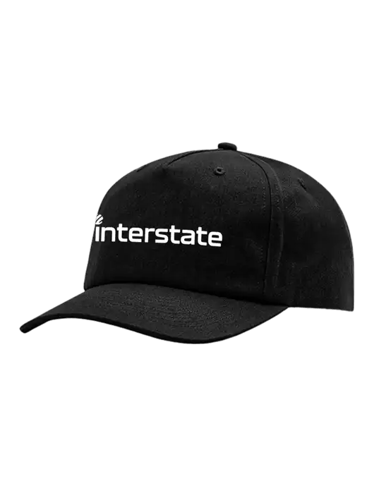 Richardson 5-Panel Black Relaxed Gramps Cap w/Interstate Logo