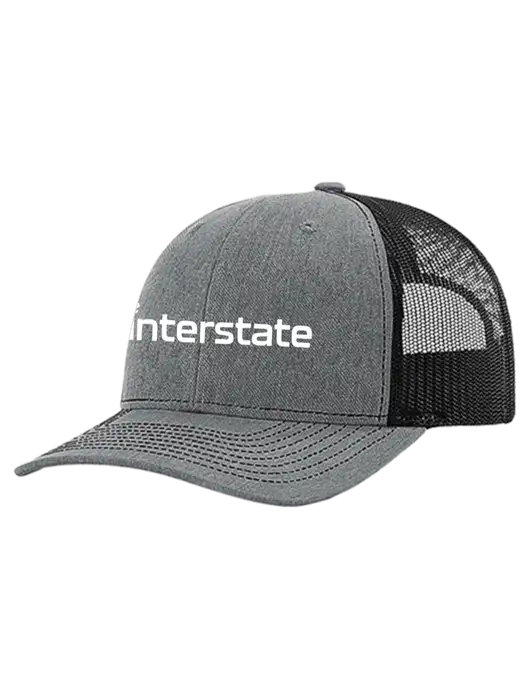 Richardson 112+ R-Flex Medium Grey Heather Trucker Cap w/Black Mesh w/Interstate Logo